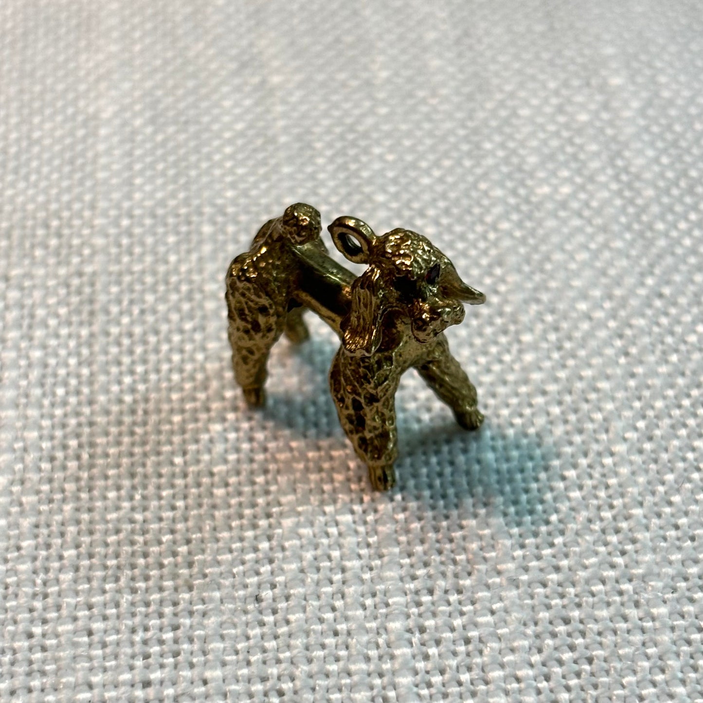 Poodle Dog Gold Charm