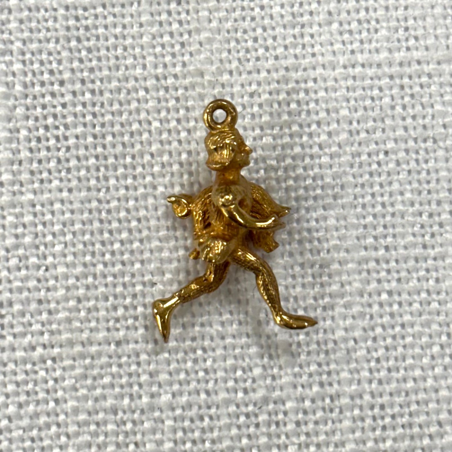 Man Carrying Pig Gold Charm