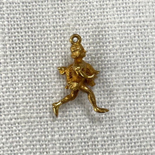 Man Carrying Pig Gold Charm