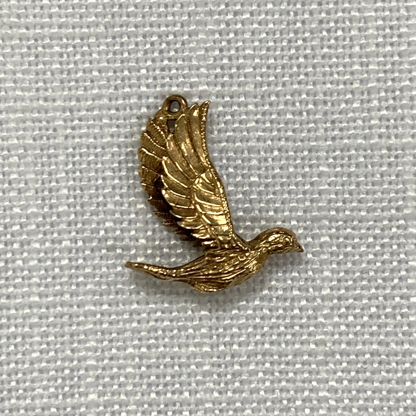 Bird In Flight Gold Charm Pendant