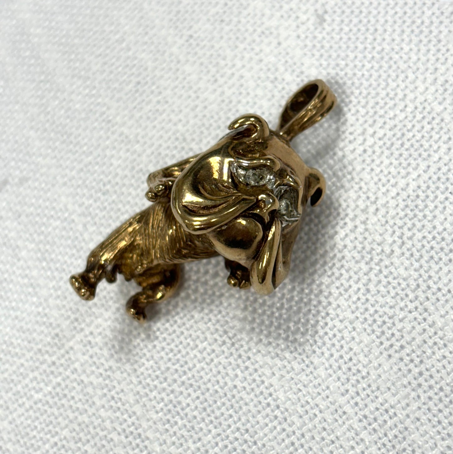 British Bulldog Solid Gold Pendant