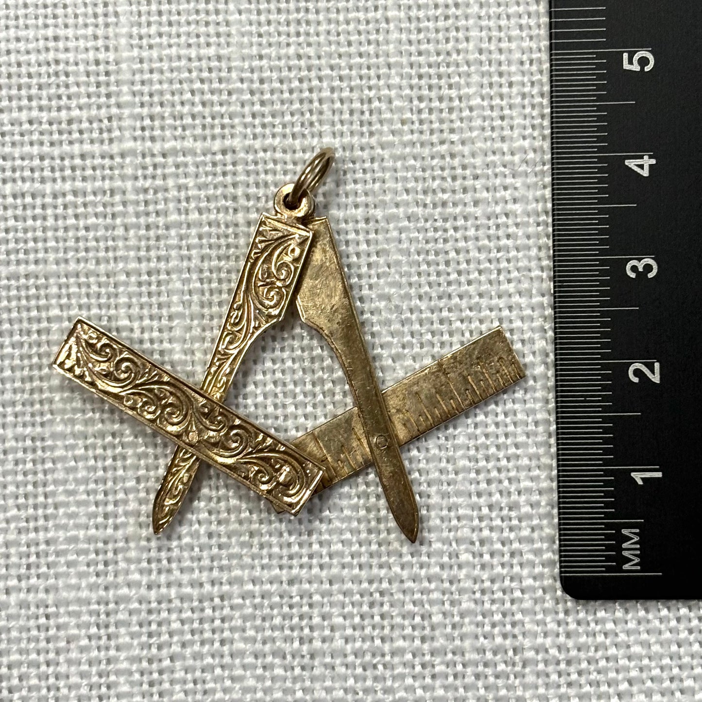 Freemasonry Architects Gold Charm Pendant