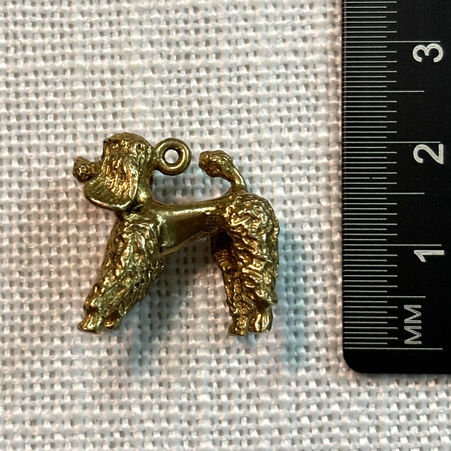 Poodle Dog Gold Charm