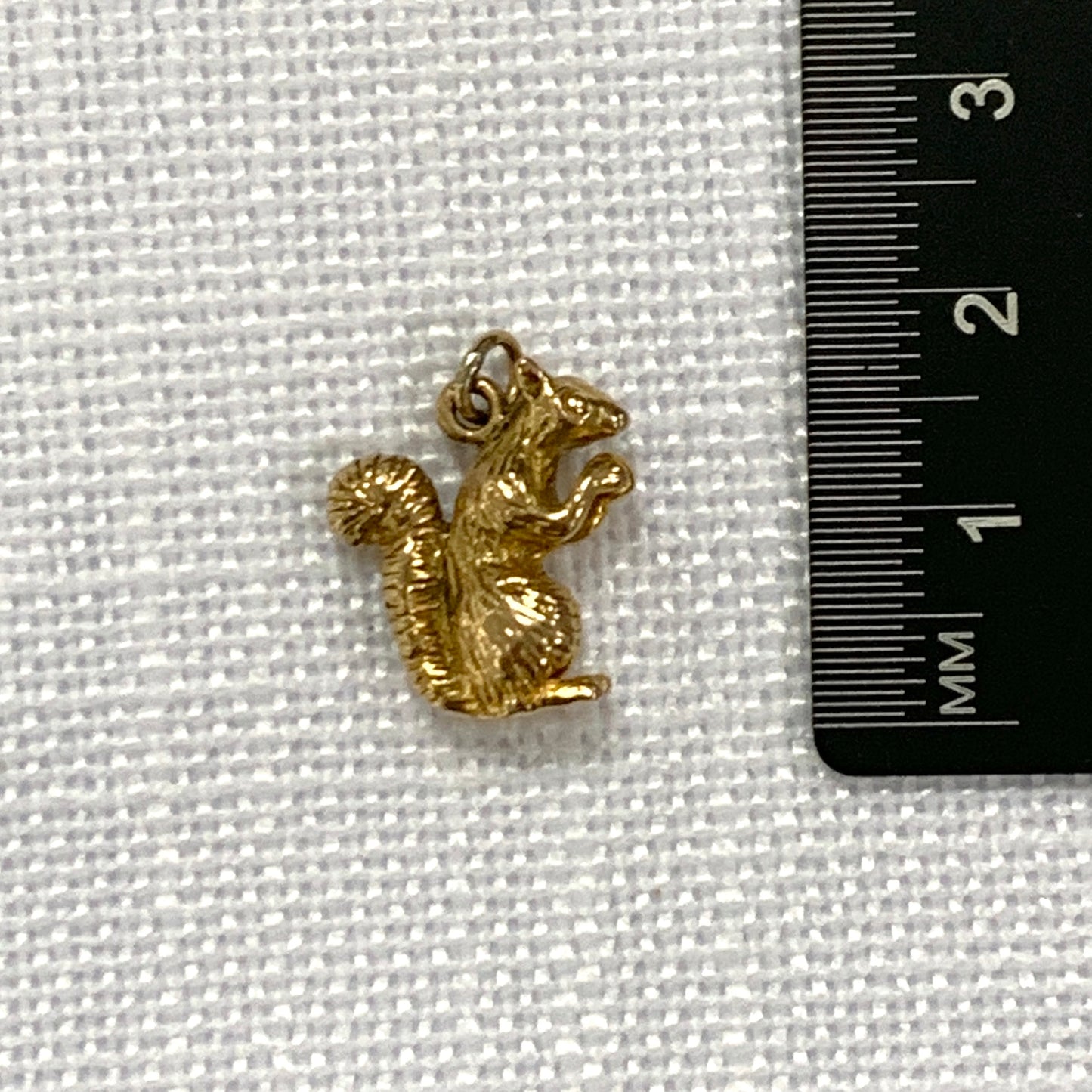 Gold Squirrel Gold Charm Pendant