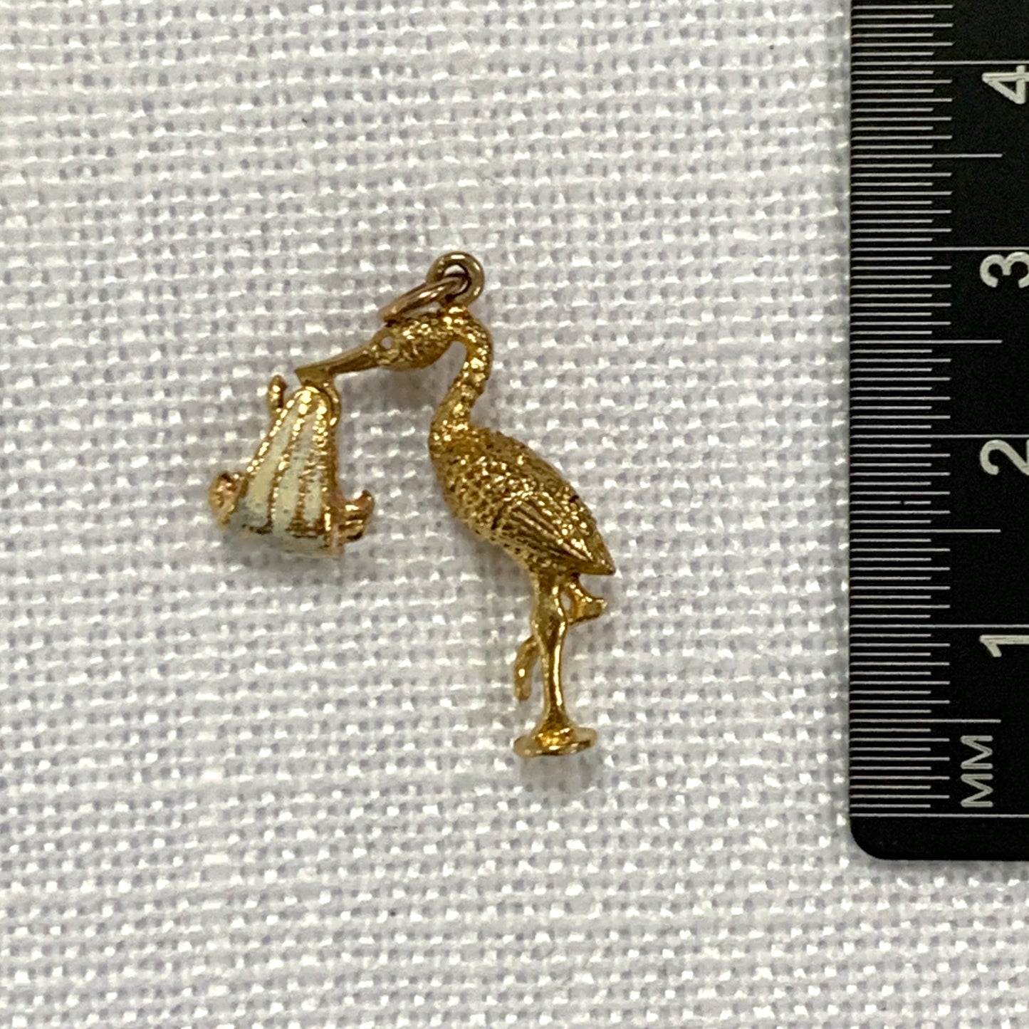 Stalk With Baby Gold Charm Pendant (a)