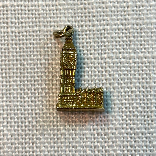 Big Ben London Landmark Gold Charm