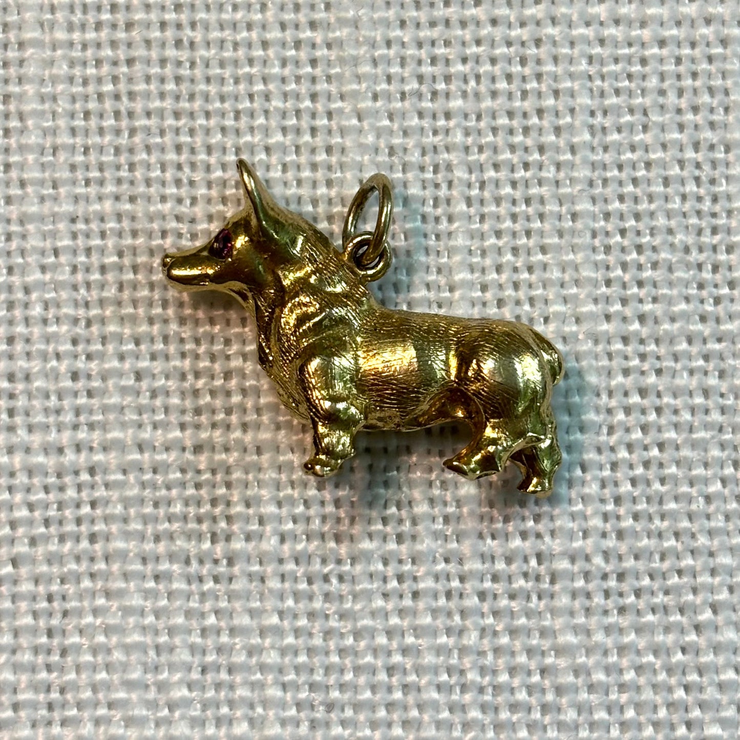 Royal Corgi Dog Gold Charm