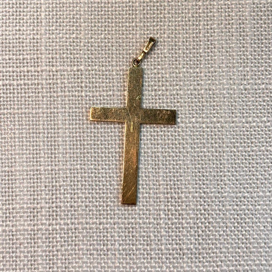 Two Tone Religious Gold Cross Pendant