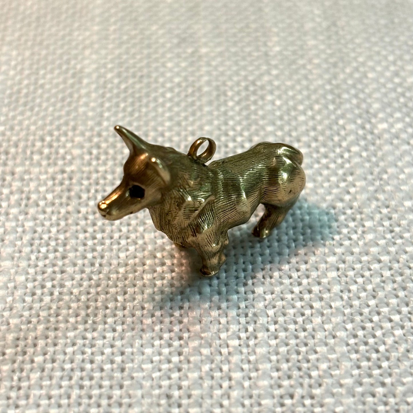 Corgi Dog Gold Charm