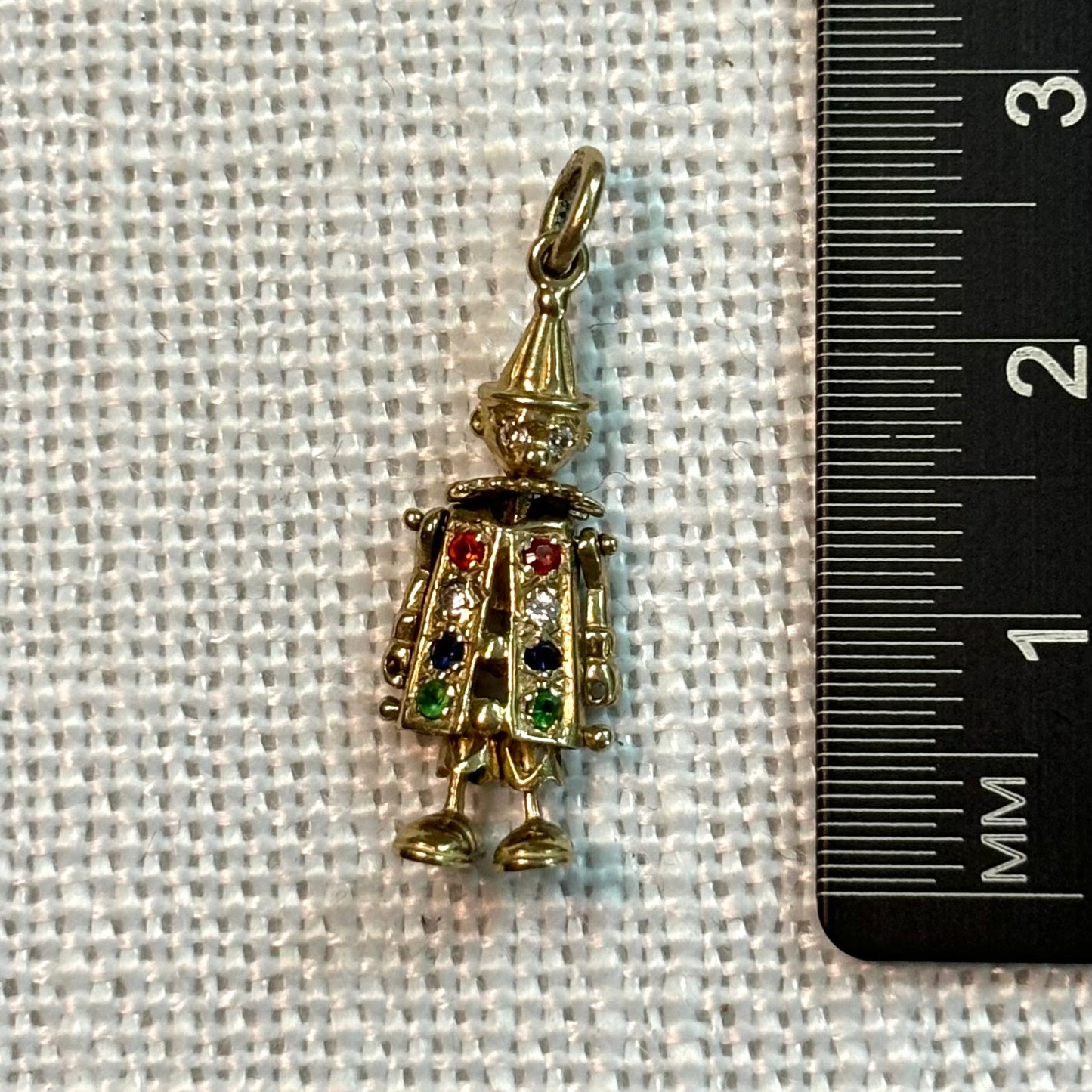 Floppy Clown Gold Charm Pendant