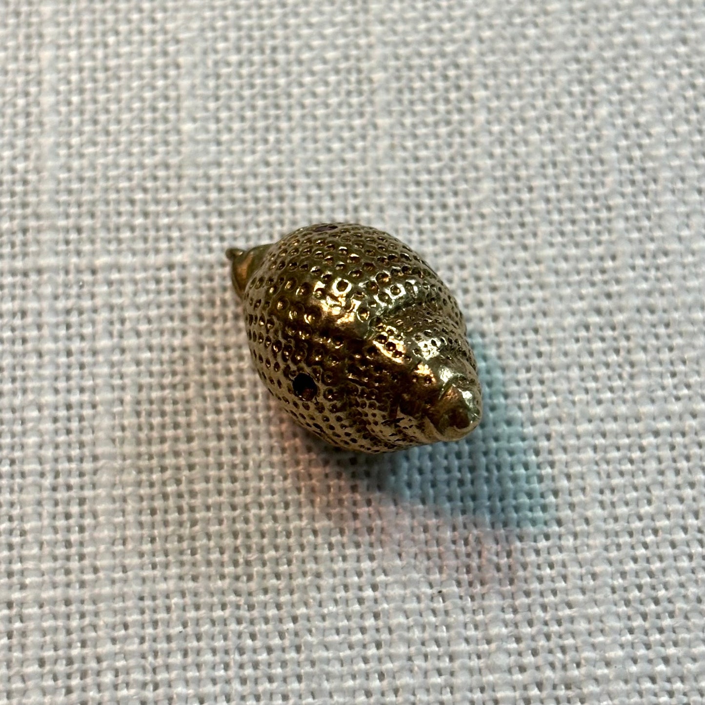 Gold Seashell with Stones Charm