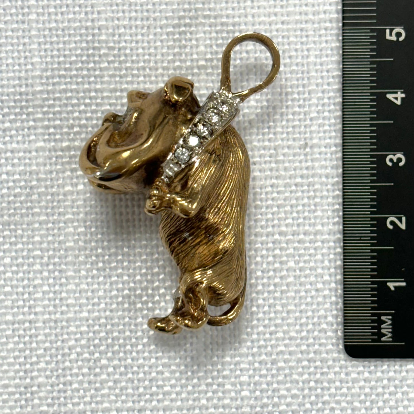 British Bulldog Solid Gold Pendant