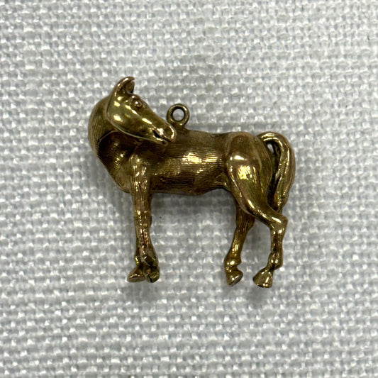 Horse Gold Charm Pendant