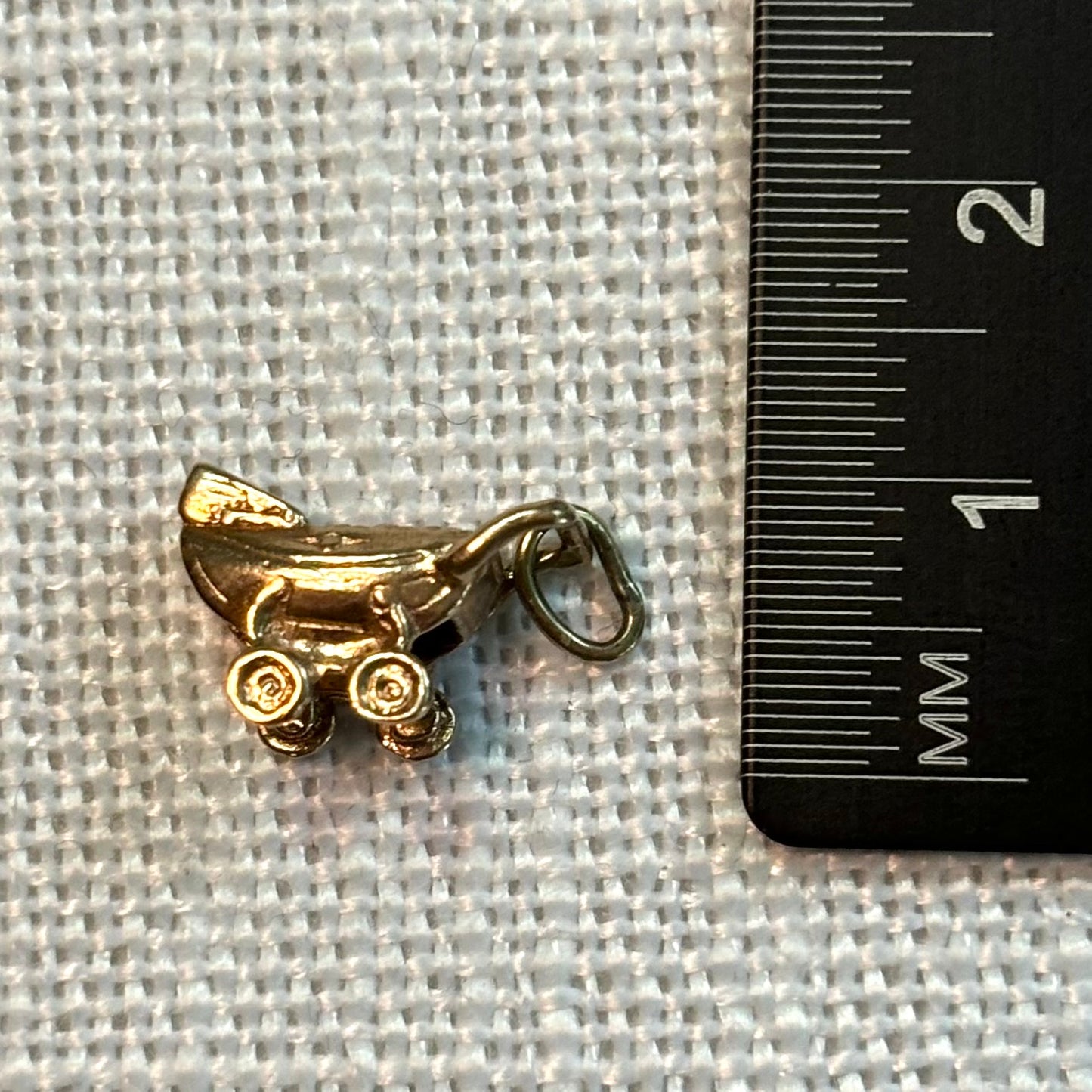 Baby in Pram Gold Charm