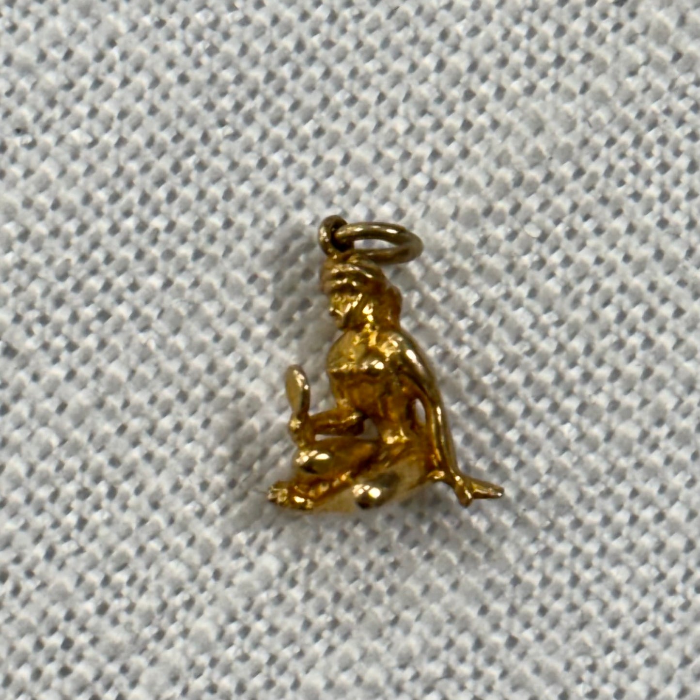 Lady Looking in Mirror Gold Charm