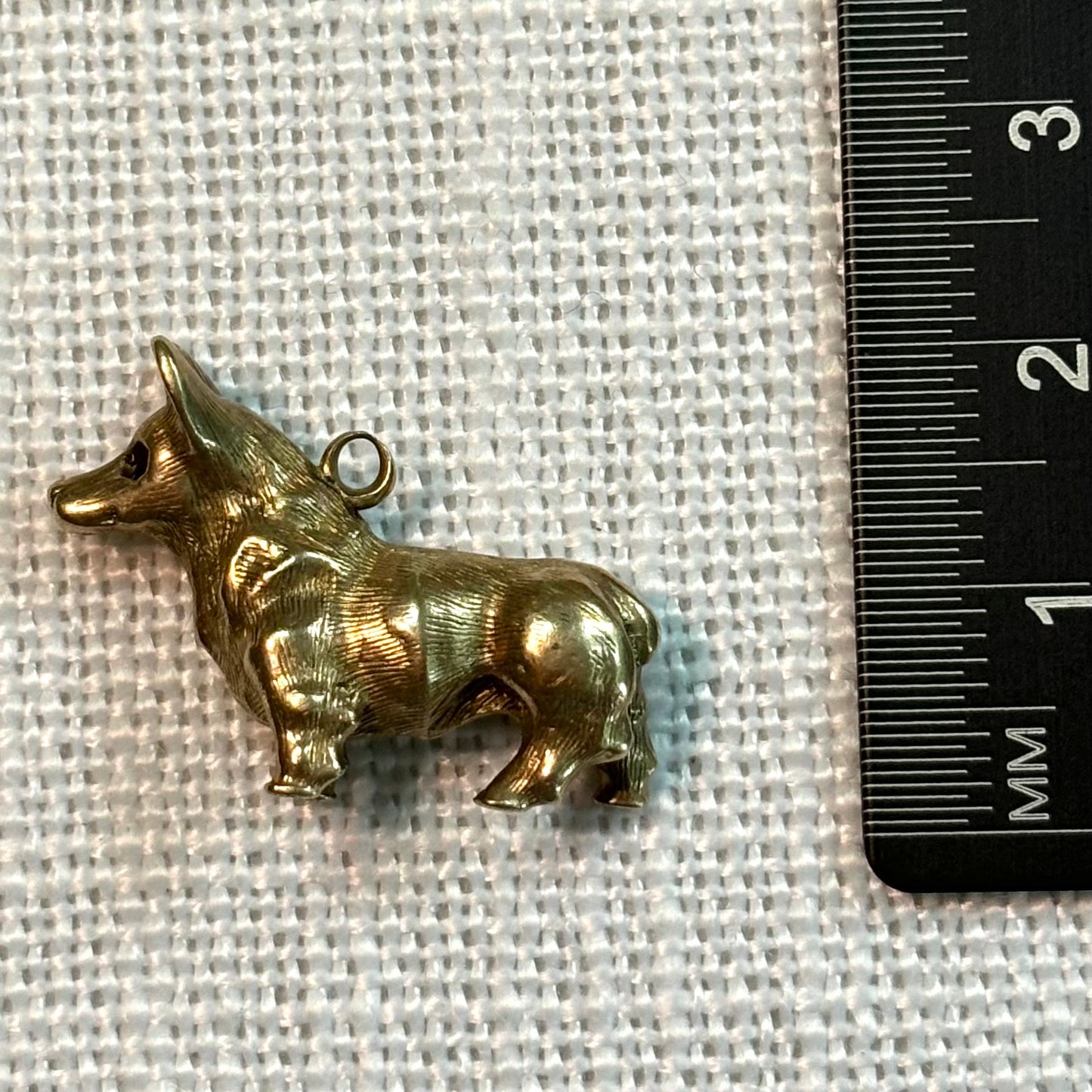 Corgi Dog Gold Charm