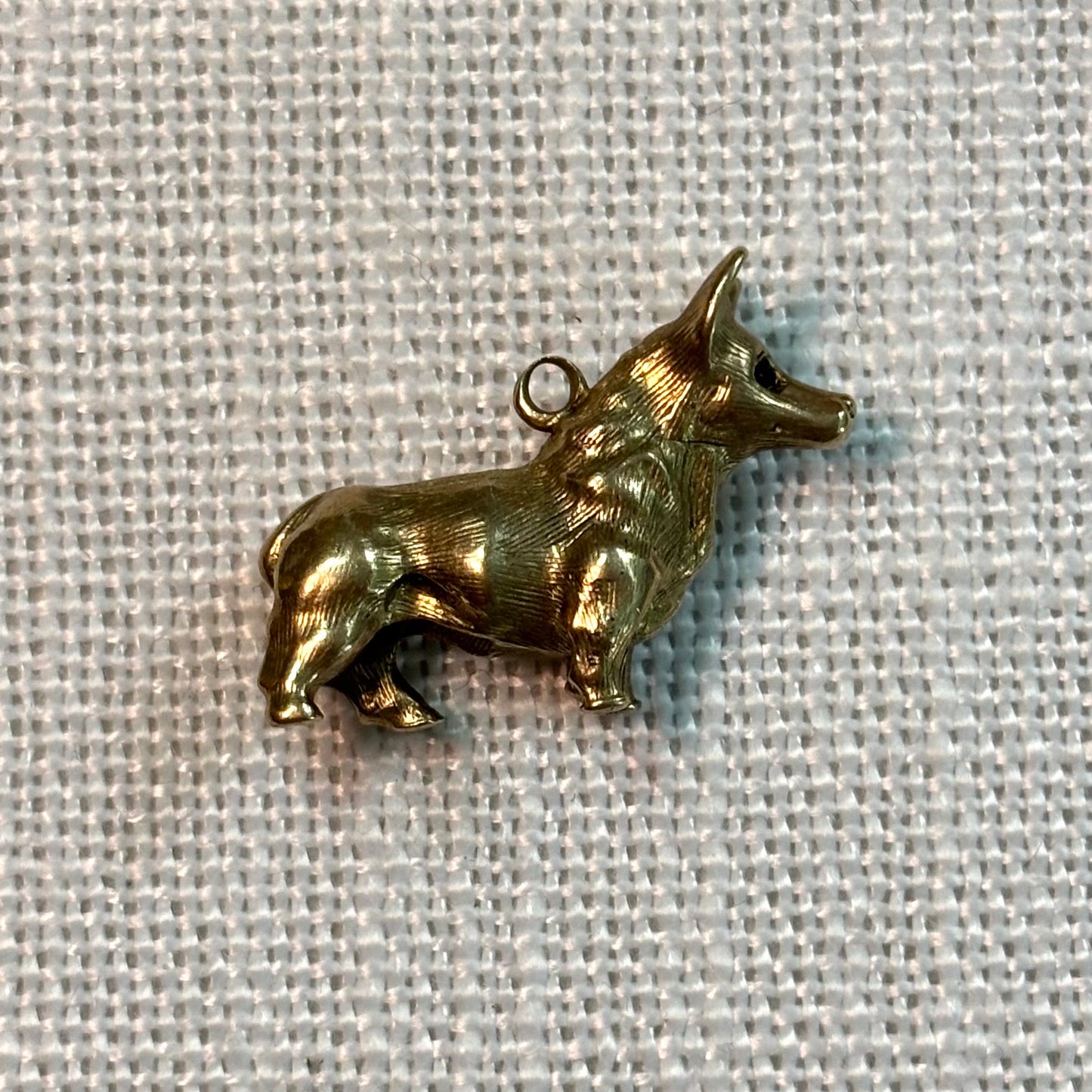 Corgi Dog Gold Charm