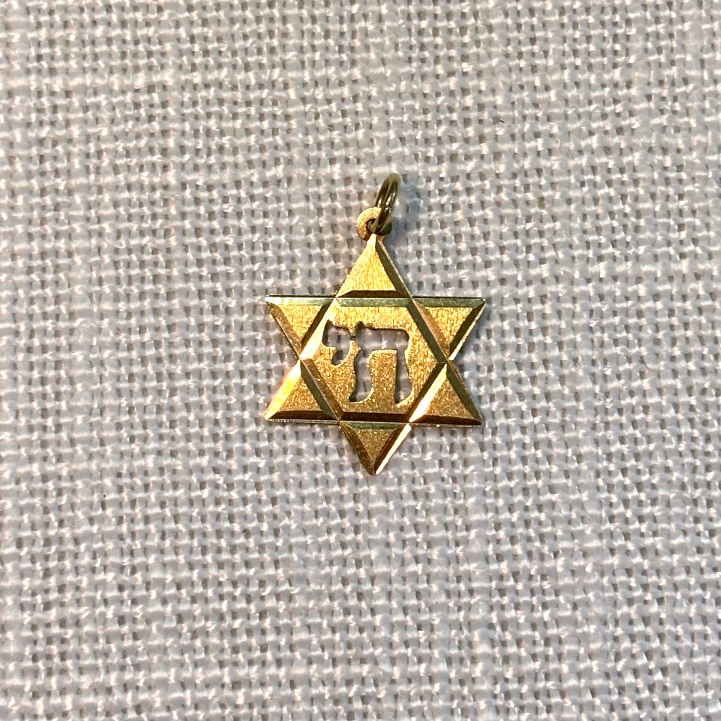 Jewish “Chai” Gold Star of David Pendant