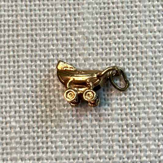 Baby in Pram Gold Charm