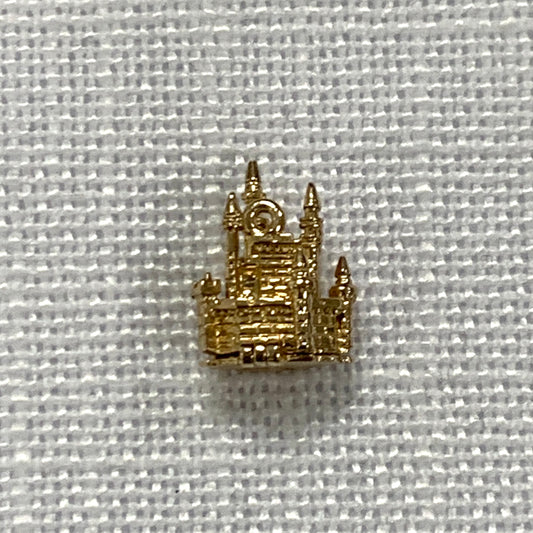 Church With Mouse Gold Charm