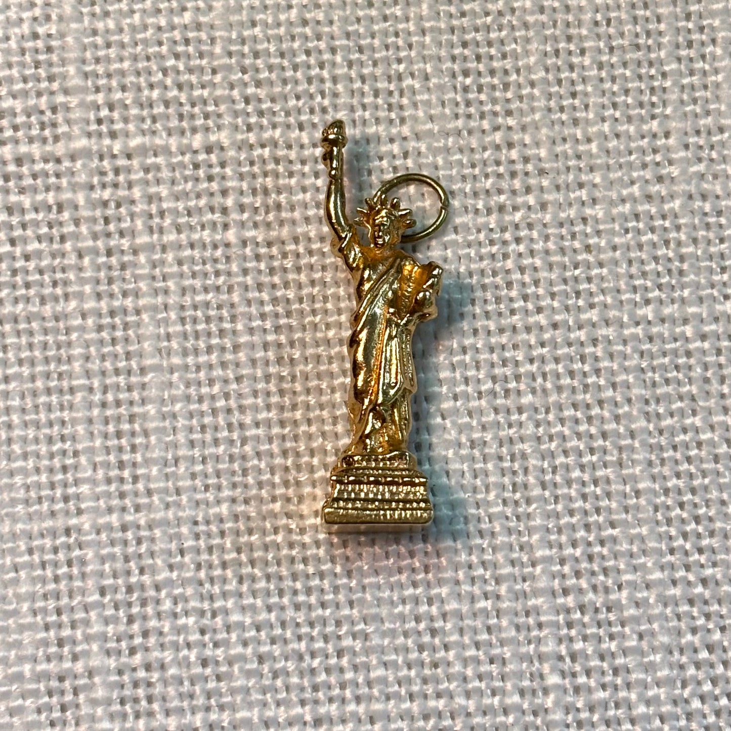 Statue of Liberty Gold Charm Pendant