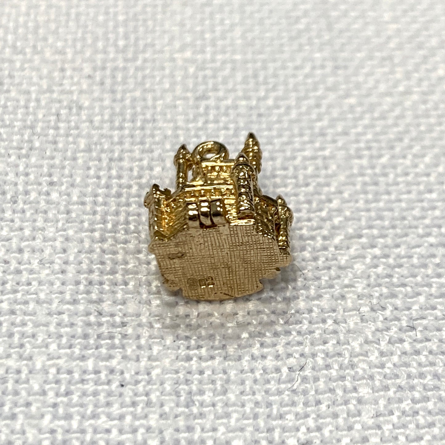 Church With Mouse Gold Charm