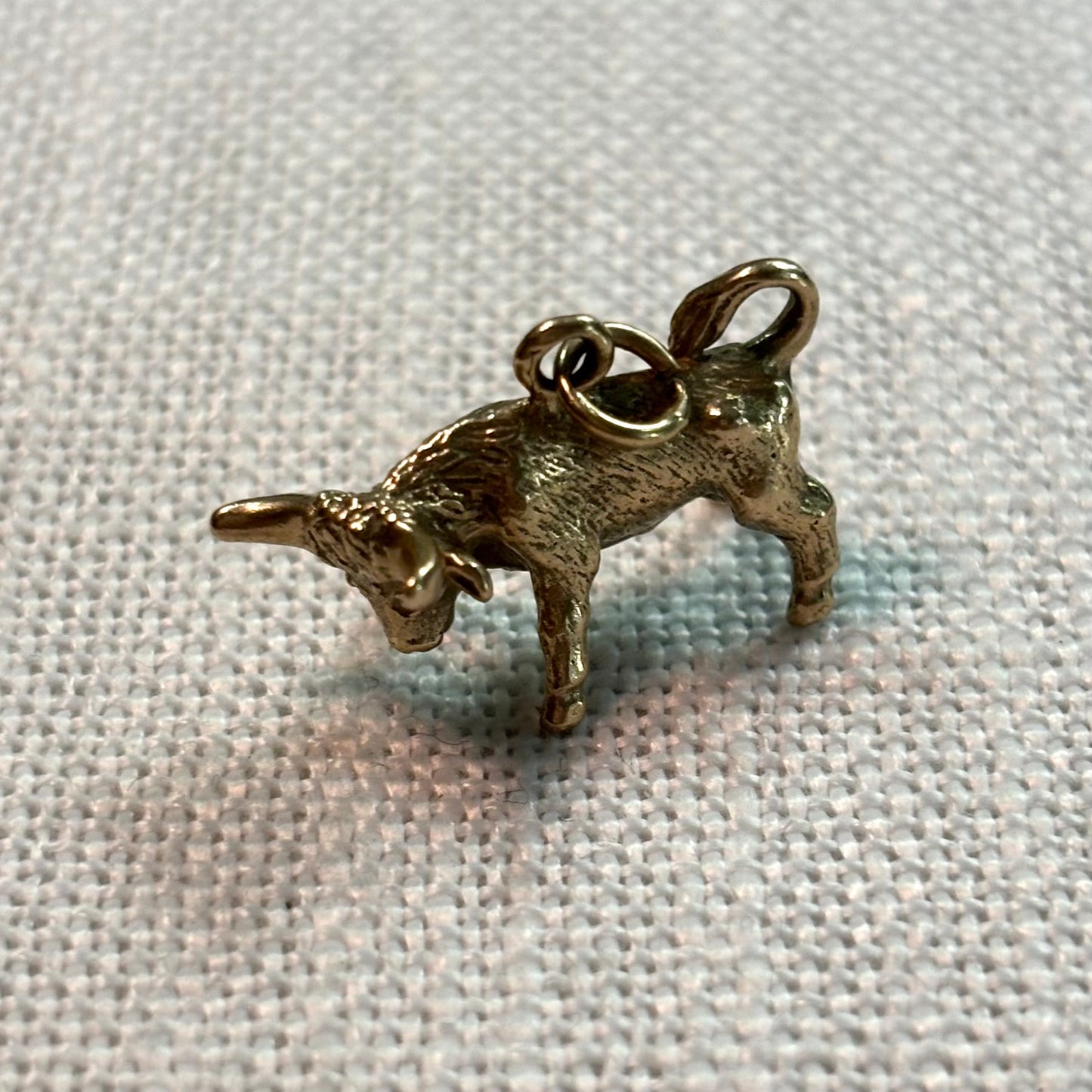 Bucking Bull Gold Charm