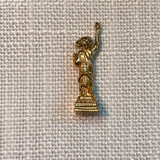 Statue of Liberty Gold Charm Pendant