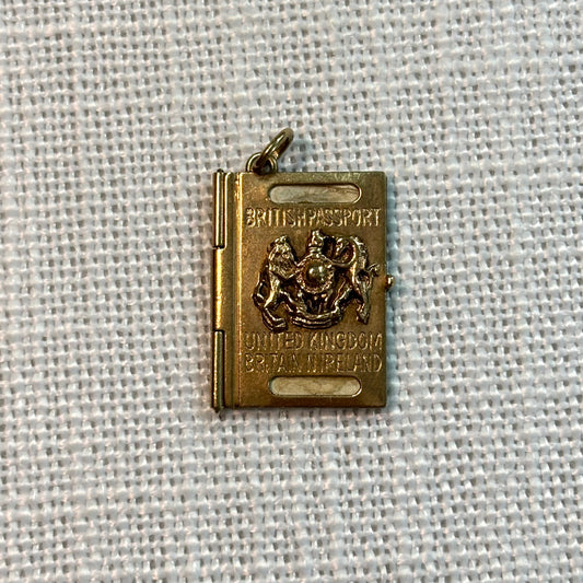 British Passport Gold Charm