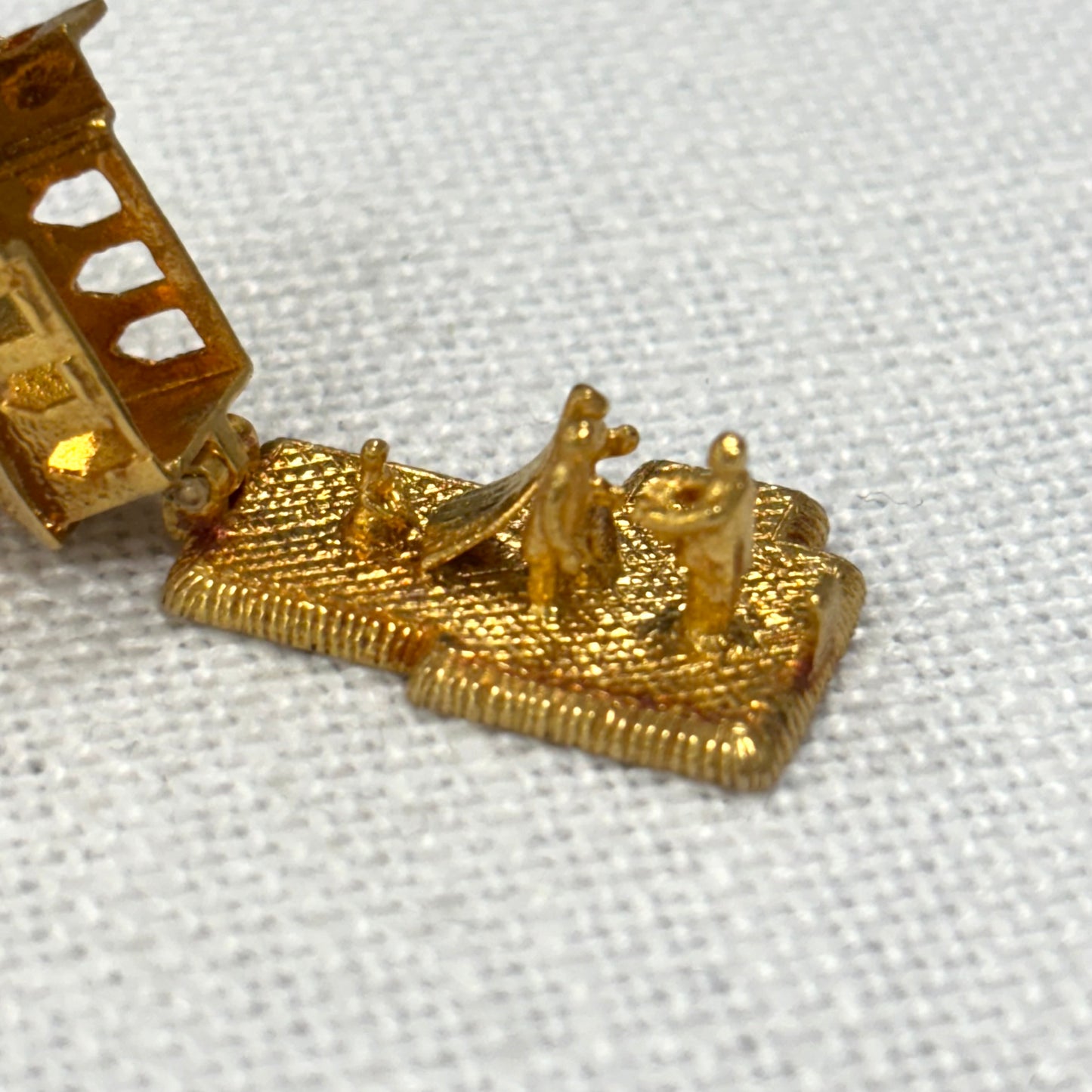 Church Diorama Articulated Gold Charm