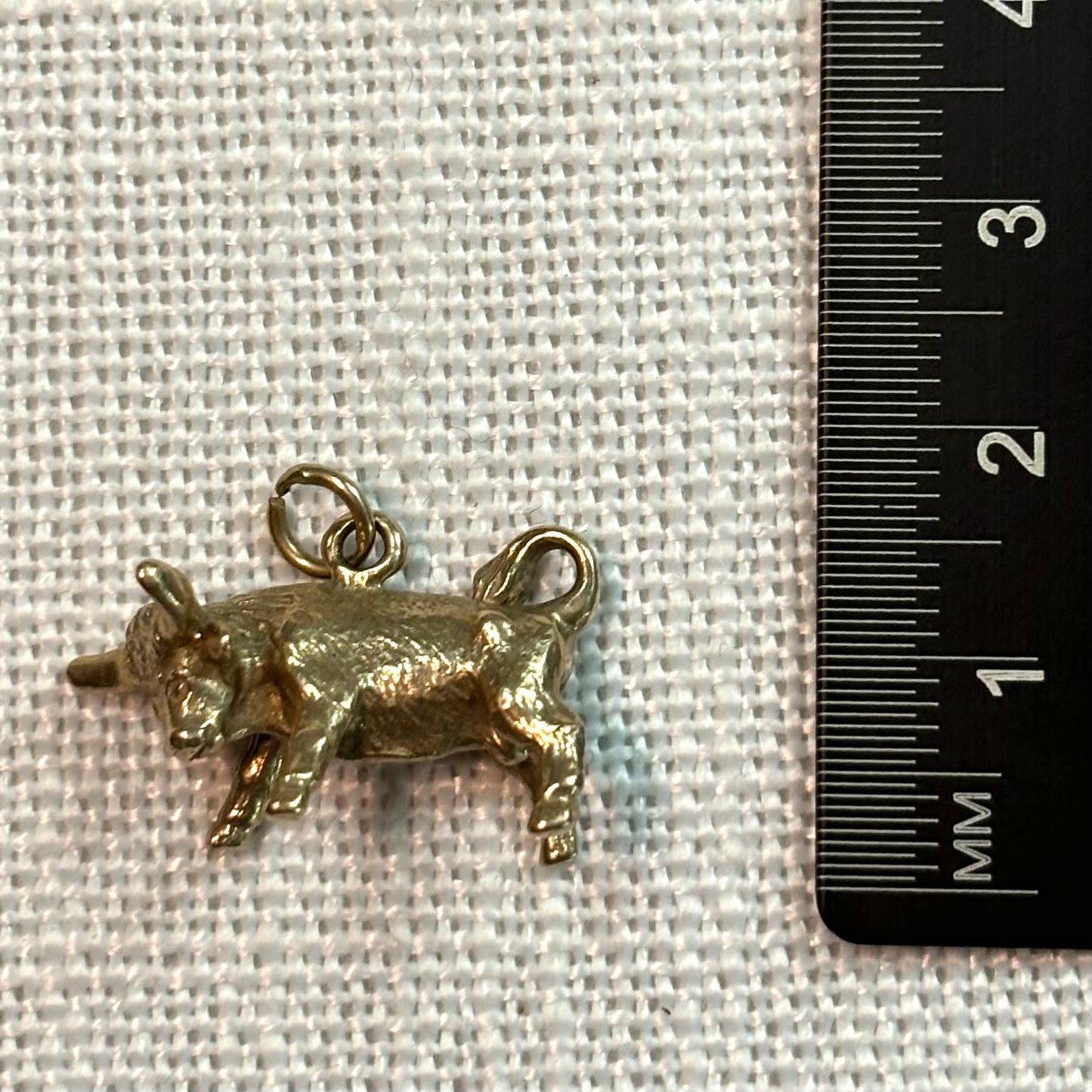 Bucking Bull Gold Charm