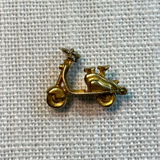 Vespa Motorcycle Gold Charm