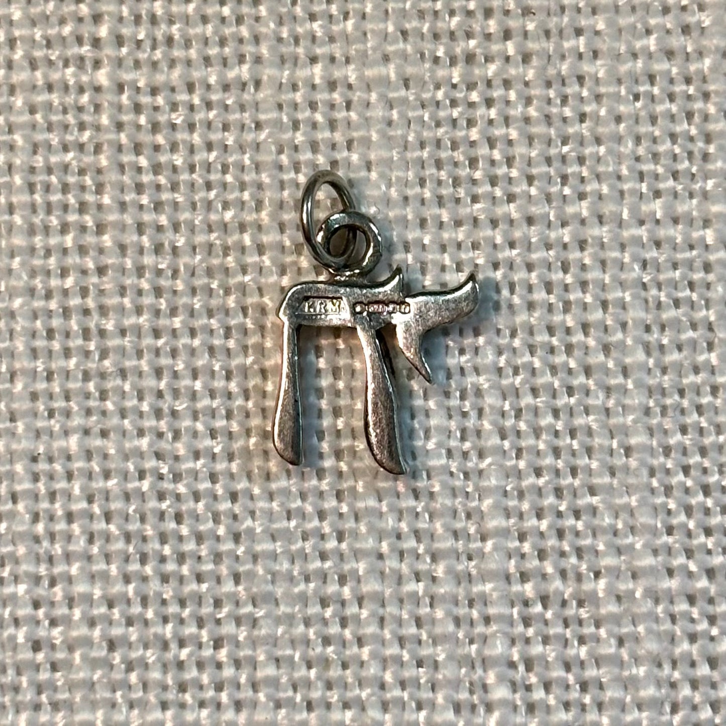 Jewish “Chai” White Gold Charm Pendant