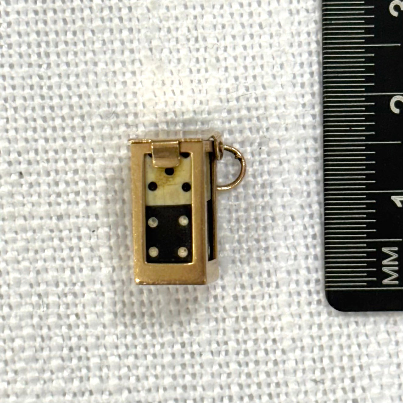 Set of Dice in Box Gold Charm