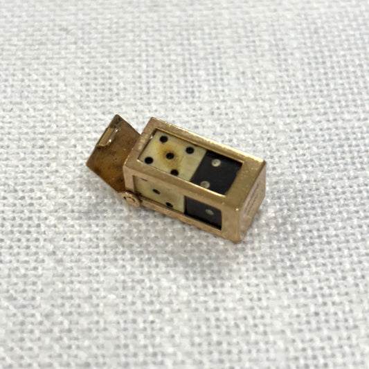 Set of Dice in Box Gold Charm