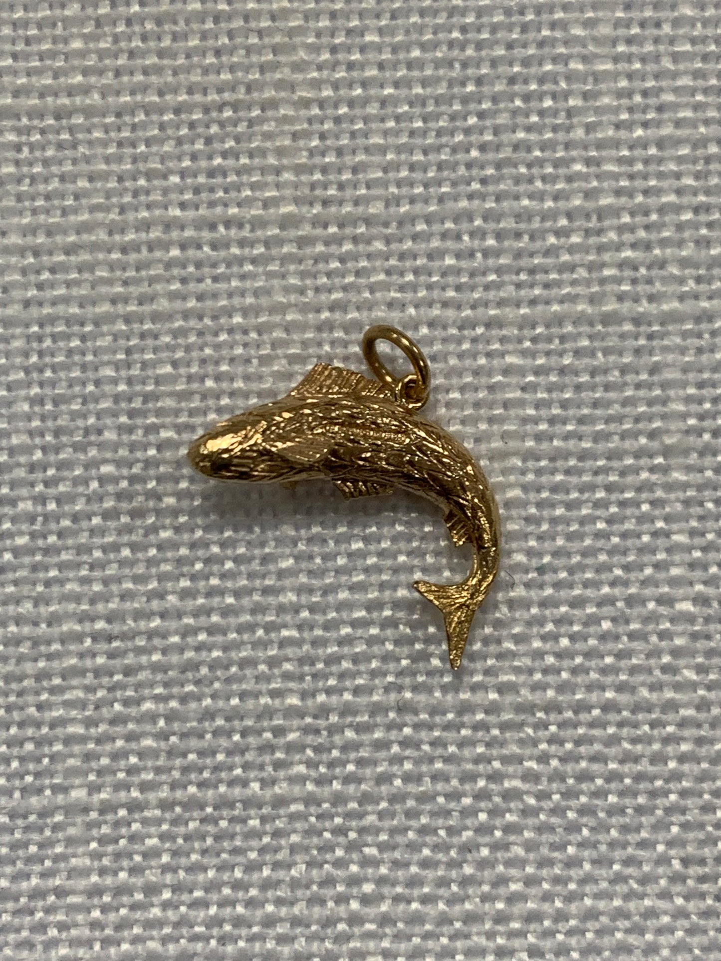 Flying fish gold charm pendant