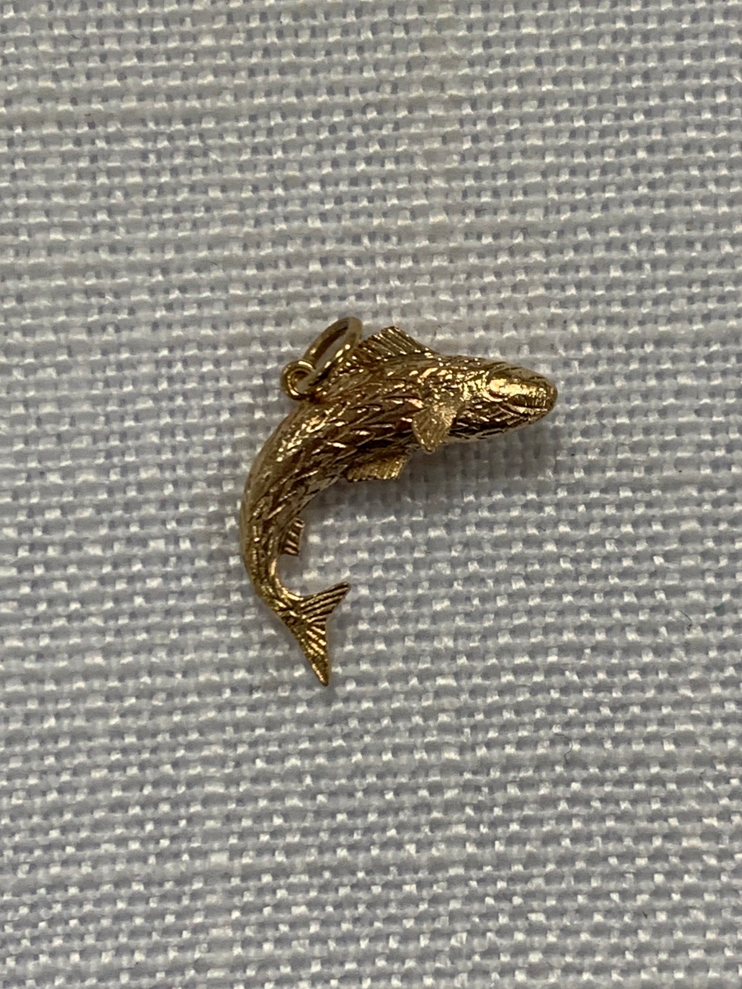 Flying fish gold charm pendant