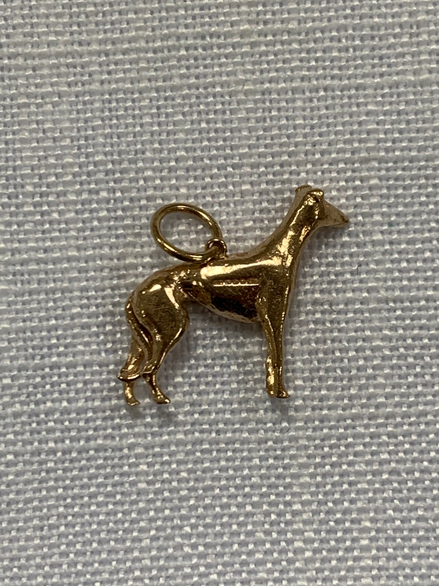 Greyhound solid gold charm pendant