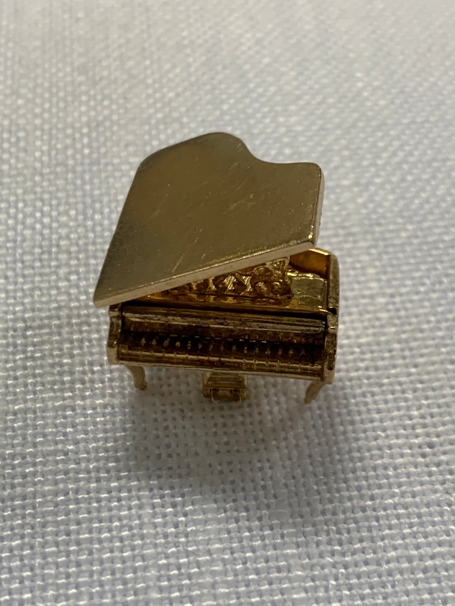 Baby grand piano gold charm pendant