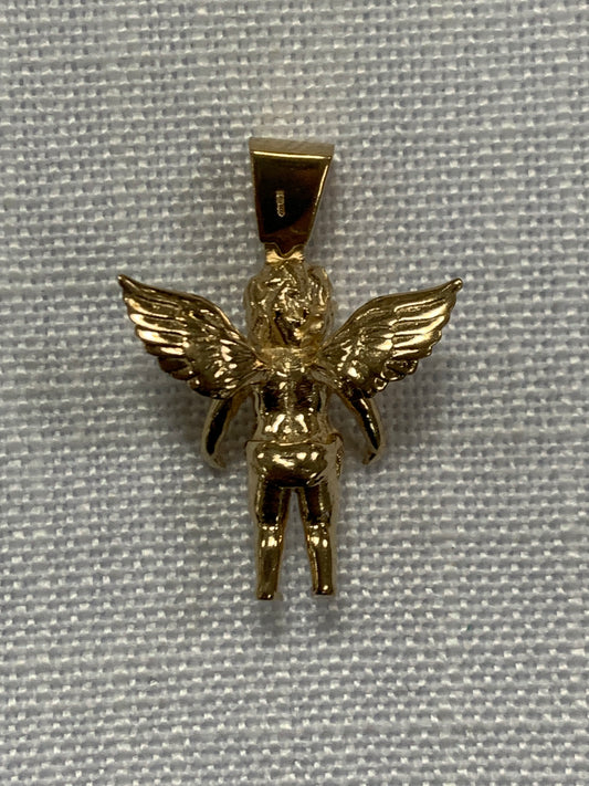 Angel or Cherub gold pendant
