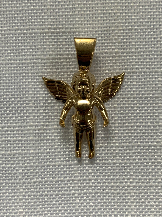 Angel or Cherub gold pendant