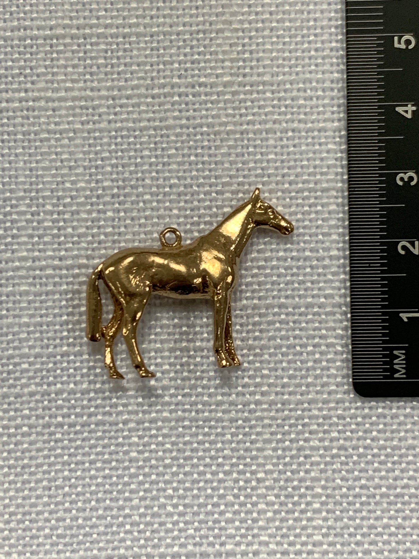 Wild horse solid gold charm pendant
