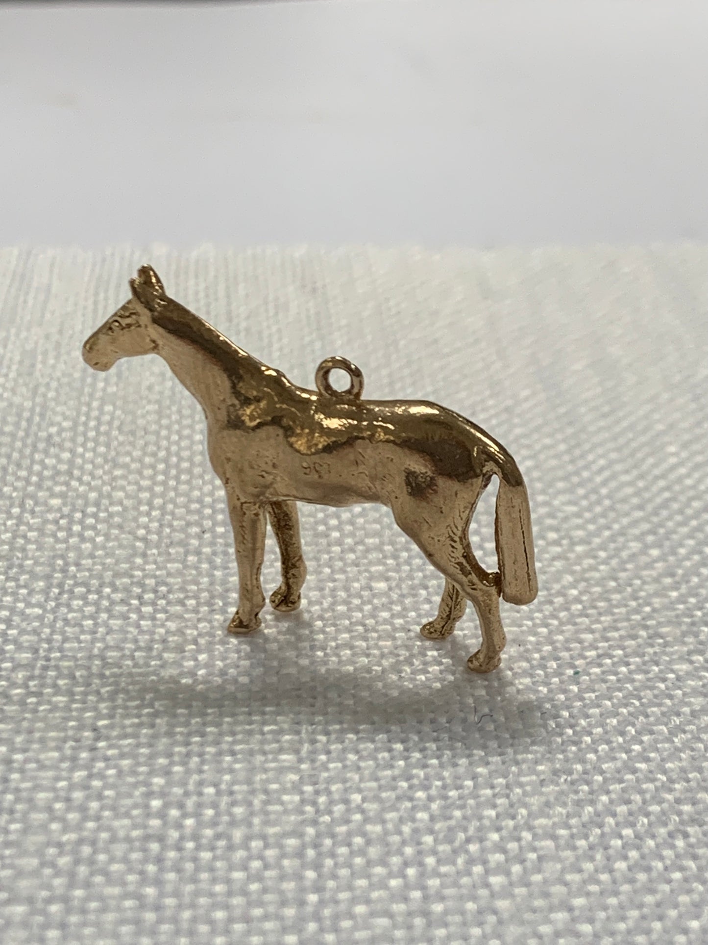 Wild horse solid gold charm pendant