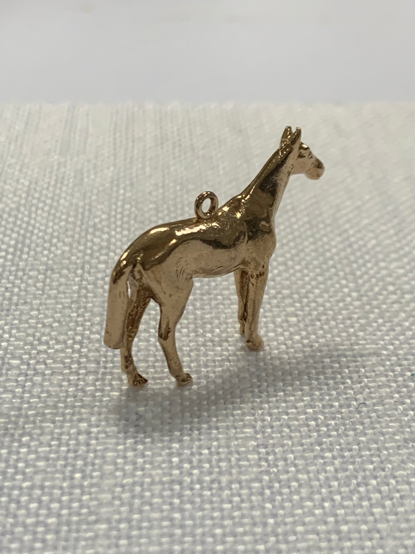 Wild horse solid gold charm pendant