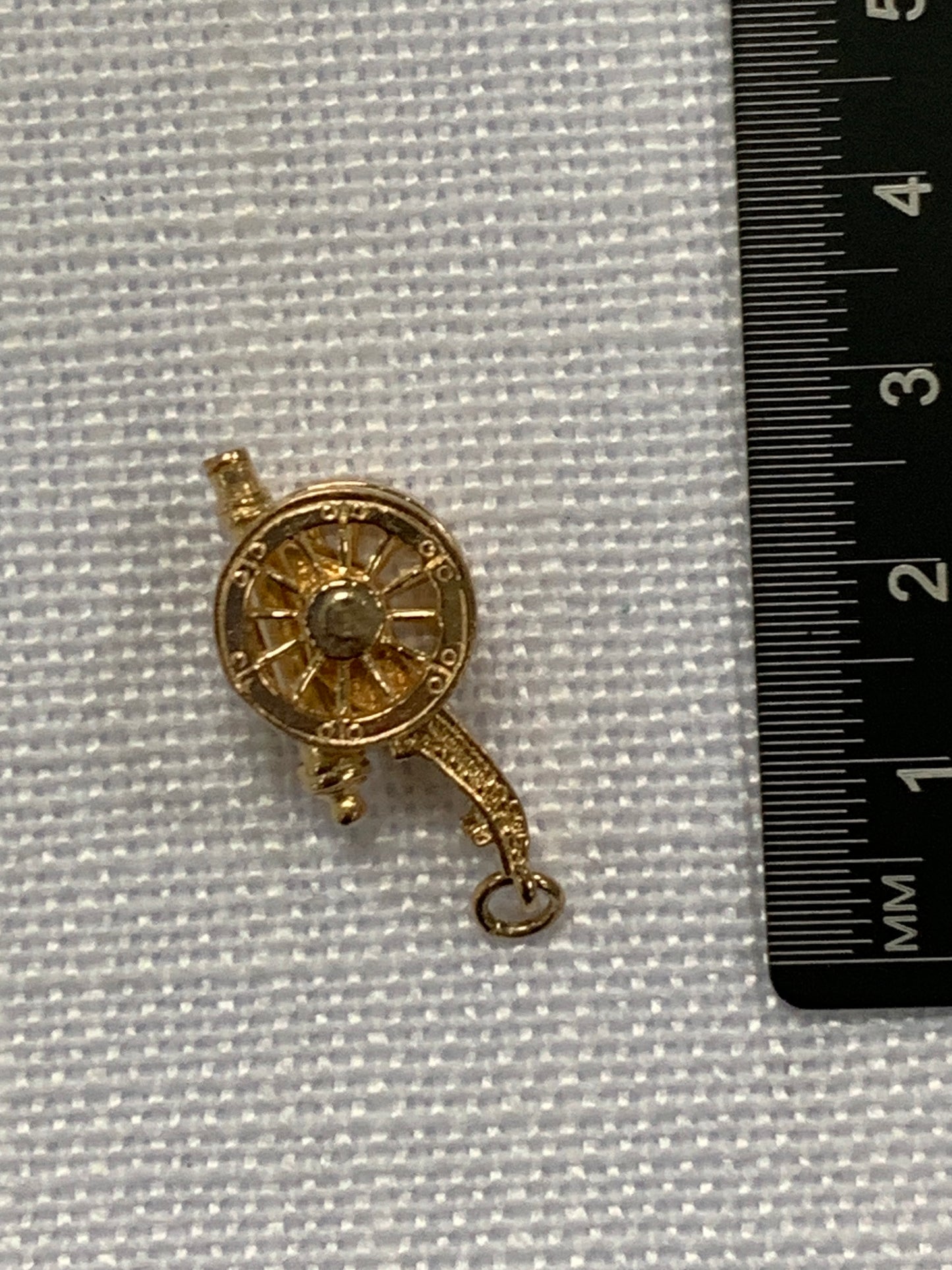 Arsenal cannon military gold charm pendant