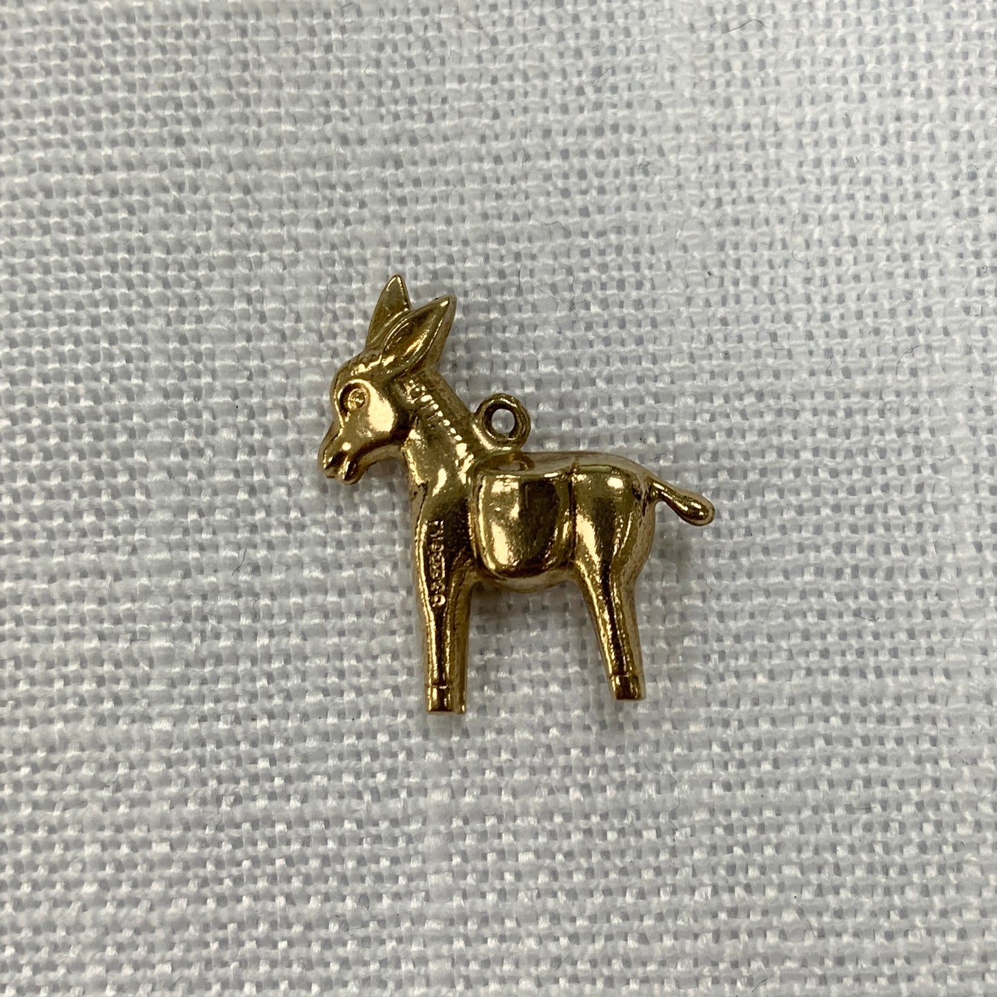 Cute Donkey Hollow Gold Charm Pendant