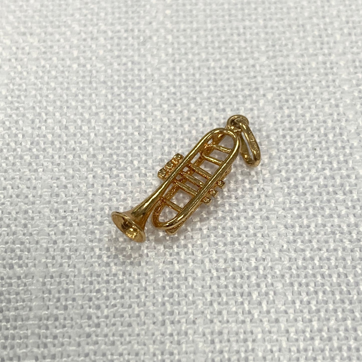 Trumpet Gold Charm Pendant