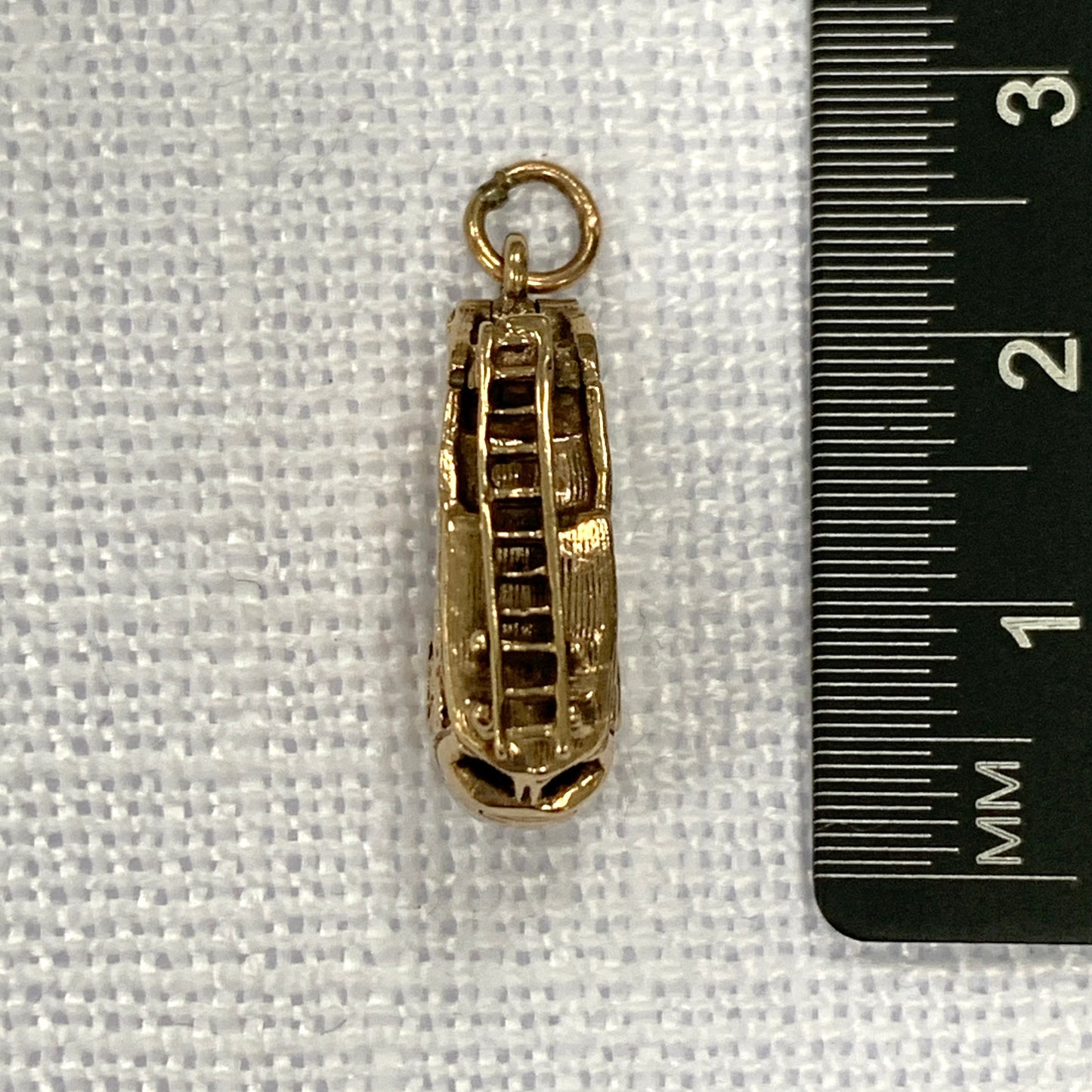 Articulated Fire Engine Gold Charm Pendant