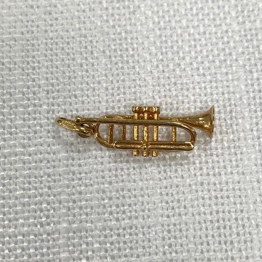 Trumpet Gold Charm Pendant