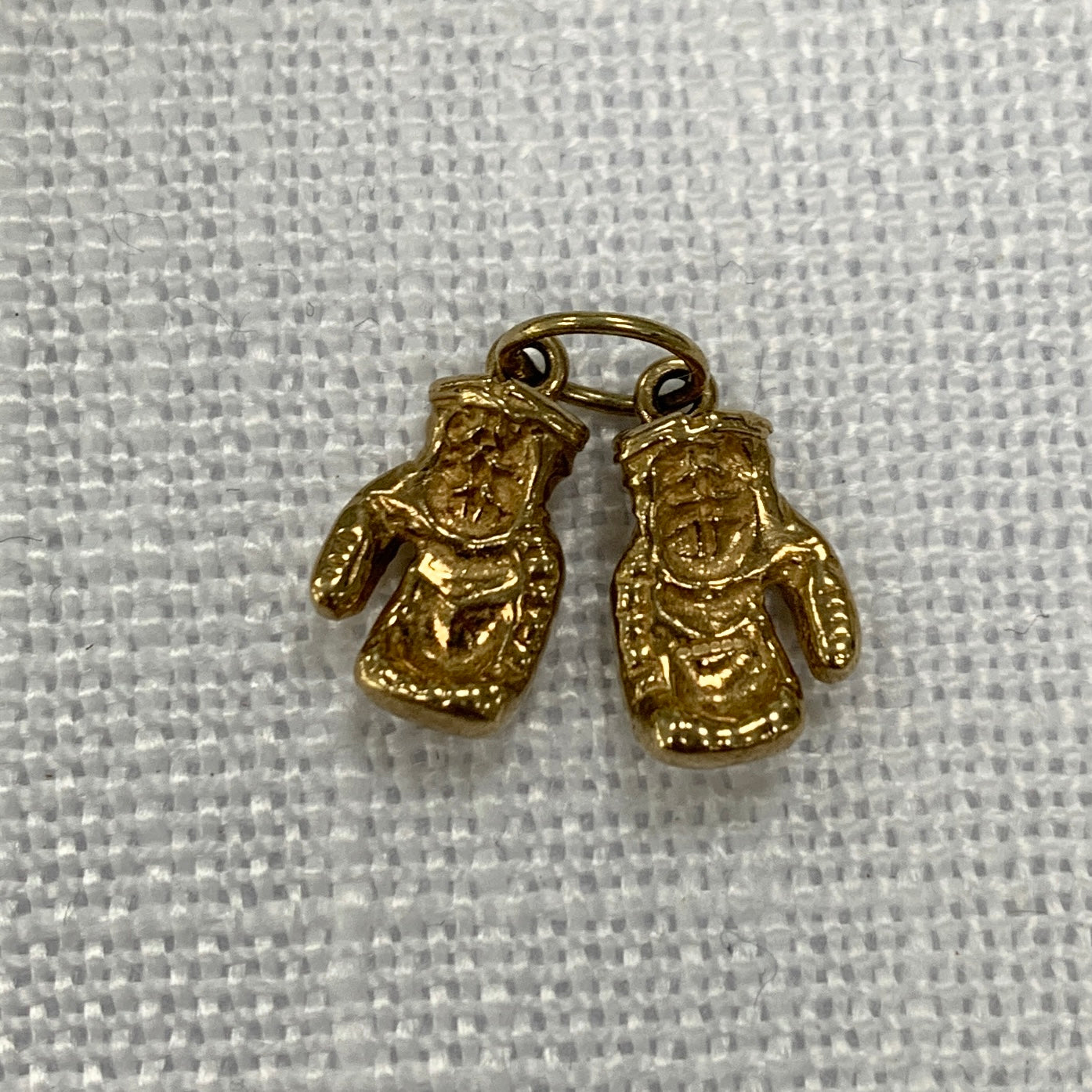 Pair of Boxing Gloves Gold Charm Pendant